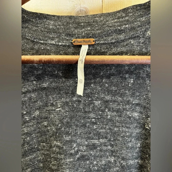 Free People Duster Vest Cardigan XS Boho Top Cami Grey - Picture 3 of 6